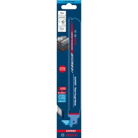 Bosch Professional 1x Expert ‘Thick Tough Metal’ S 1155 CHC Reciprocating Saw Blade (for Tough steel, Cast iron, Length 225 mm, Accessories Reciprocating Saw)