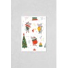 Christmas Seamless pattern with pine tree and mouse. New Year