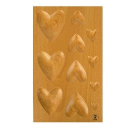 11 Cavity Heart Shaped Hardwood Dapping Block Metal Forming Jewelry Making Tool