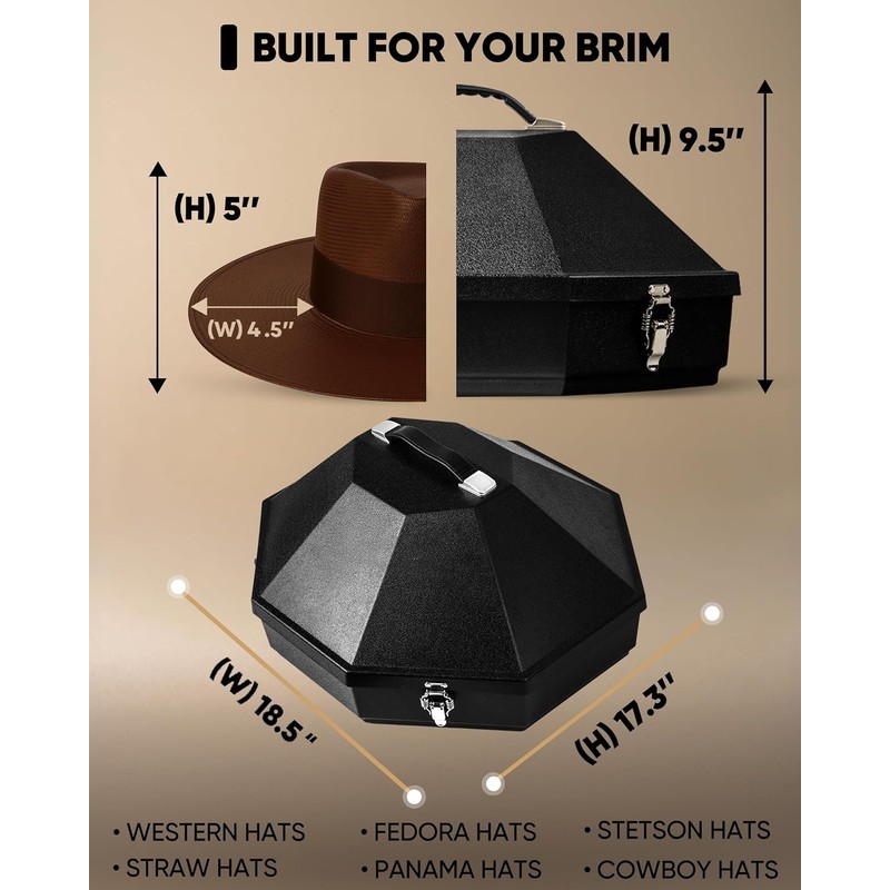 Cowboy Hat Box for Travel – Cowboy Hat Travel Case