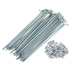 RATCHROLL 1 Set Universal Bicycle Spokes 12G 138mm Length Bike Wheel Spokes Nipple Silver Tone Carbon Steel Galvanized