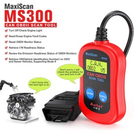 Autel MS300 OBD2 Scanner Code Reader, Turn Off Check Engine Light, Read & Erase Fault Codes, Check Emission Monitor Status CAN Diagnostic Scan Tool