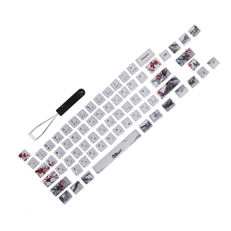 Keycaps PBT 5Sided Sublimation 71 Keys Keyboard Caps for Mechanical