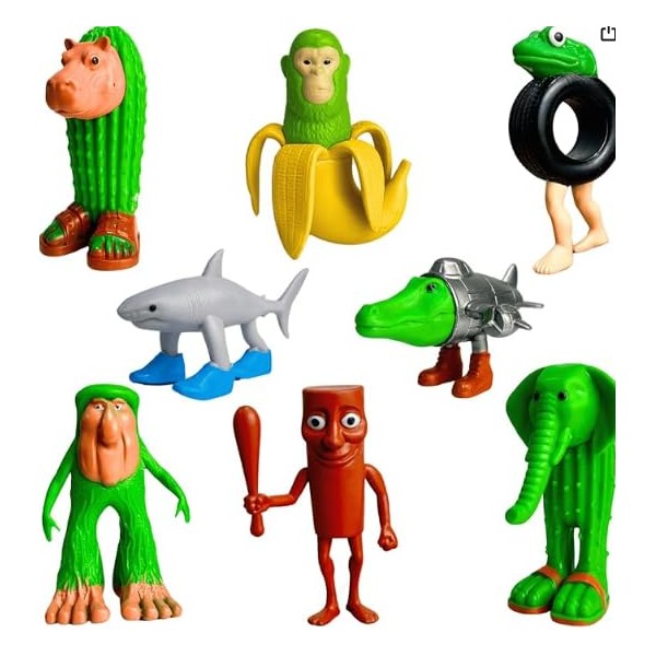 Hedyevnof 8PCS Italian Brainrot Action Figure, Tralalero Tralala with Tung