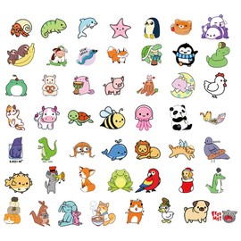 Animal Stickers for Kids, 100PCS Cute Vinyl Waterproof Stickers, Aesthetic Sticker Packs for Water Bottle, Laptop, Phone, Computer, Scrapbooking, Skateboard for Teens Girls Boys Adults