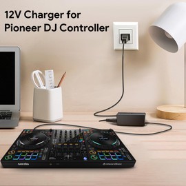 TAIFU 12V 3A AC Adapter Charger for Pioneer DJ DDJ-FLX10 DDJFLX10 4-Channel Performance DJ Controller Power Supply Cord