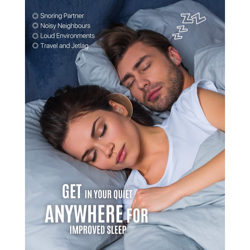Ear Plugs for Sleep, Comfortable Reusable Noise Cancelling Earplugs, Hearing