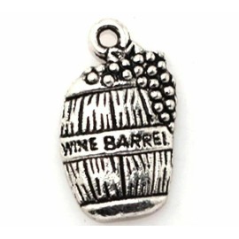 Unbranded MIXED SET - 8 New WINE Charms Tibetan Silver Zinc Alloy TWO EACH Free Shipping!