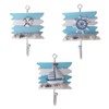 Yardwe 3 Pcs Nautical Wall Hooks Towel Robe Coat Hat