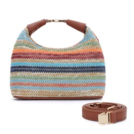 Fecialy Straw Bag for Women Small Raffia Purses Summer Beach Crossbody Bag Vacation Straw Woven Handbag 2025