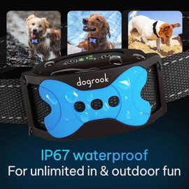 DogRook Dog Bark Collar | Smart Collar for Dog Training | No Shock | Beep & Vibration | Rechargeable | No Bark Collar for Dogs | Anti Bark Collar for Large Dog, Medium Dog, Small Dog | 12-110 lbs