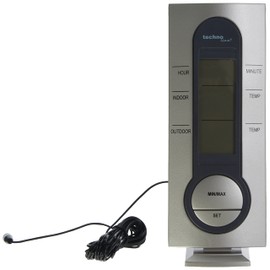 Technoline Weather Station WS 7033 with Cable Probe, Time Display and Indoor and Outdoor Temperature Display