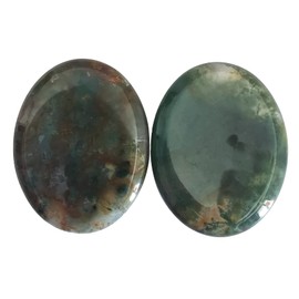 Lovionus89 Indian Agate Thumb Worry Stone Water Drop Stress Relax Reiki Crystal Healing Bag Palm Stones Pack of 2