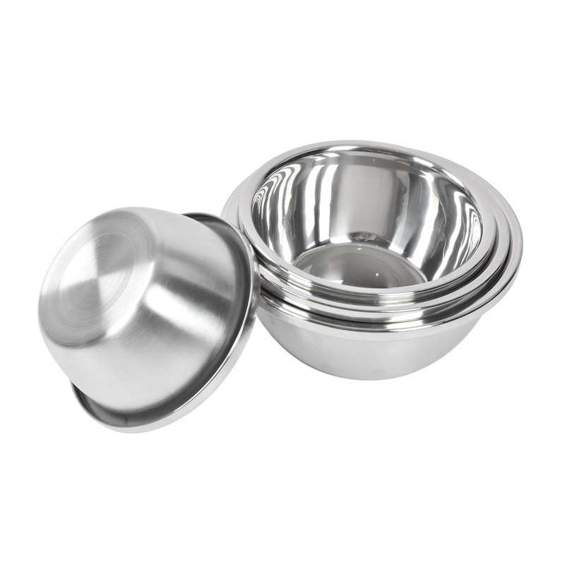 4PCS Stainless Steel Mixing Bowl Set Thickened Soup Bowl Non