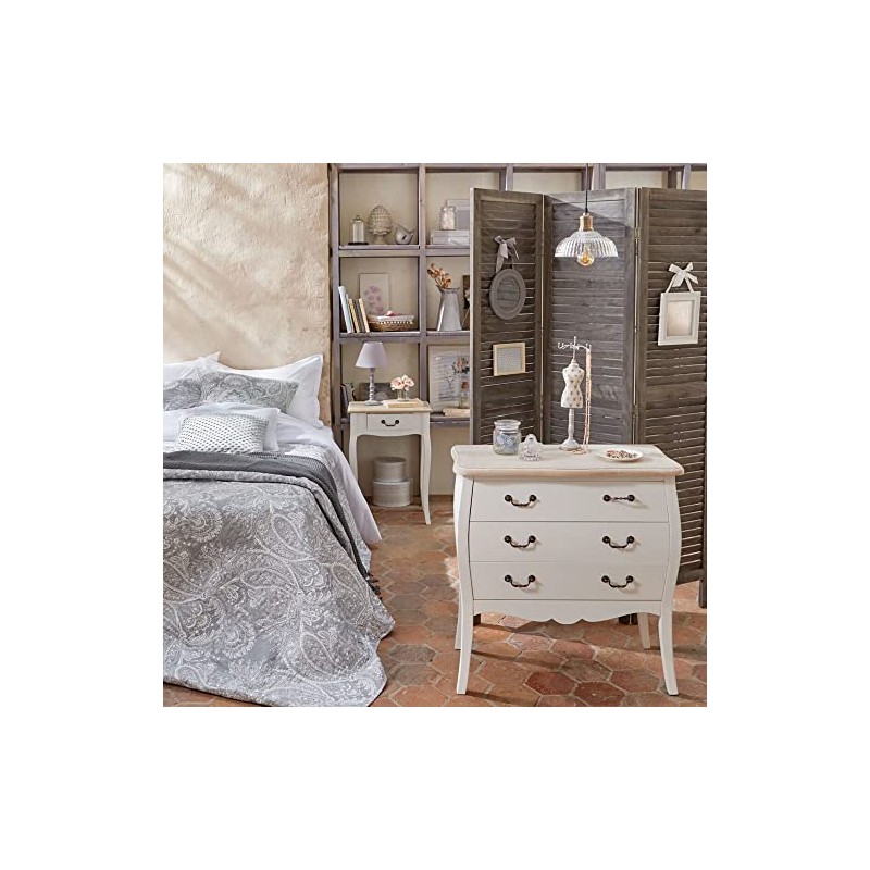 Table lamp - Simple design - Colour distressed WHITE