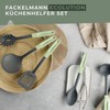 FACKELMANN Serving Spoon 32 cm, Plastic, Mint Green/Light Grey, 330