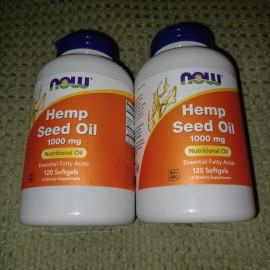 NOW Foods 2 NOW Hemp Seed Oil,1,000 mg,120 Softgels Each.Essential Fatty Acids. New. 09/26