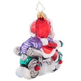 Christopher Radko Hand-Crafted European Glass Christmas Decorative Ornament, Low Rider Hog