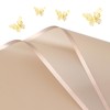 Waterproof Flower Bouquet Wrapping Paper with 3D Butterfly Two-Sided Gold