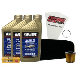 Cyclemax Full-Synthetic Yamalube Tune-Up Kit compatible with 1998-2001 Yamaha GRIZZLY Yamaha 600