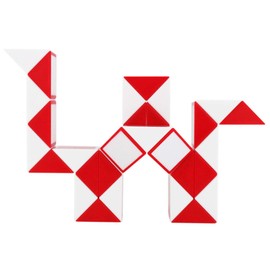 Mipartebo Magic Snake Cube Twist Puzzle 36 Wedges Large Size Twist Fidget Snake Toys Gift Party Favors Game Goodie Bag Fillers for Kids Adults Teens Red