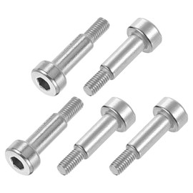 sourcing map 12Pcs 304 Stainless Steel Shoulder Bolt 4mm Shoulder Dia 10mm Shoulder Length M3 Thread Hex Socket Shoulder Bolts for Textile Hydraulic Injection Molding Machinery Industries