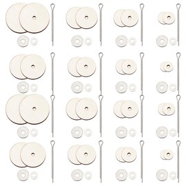 SUPERFINDINGS 180 Pieces 8 Sizes Wooden Doll Joint and Fibreboard 8-24 mm Rotating Doll Joints Pin for Amigurumi Crochet Bear Dolls DIY Crafts