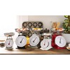 MARLIZ Small Retro Kitchen Scale 4.4Lb/2Kg with 2 Bowls White