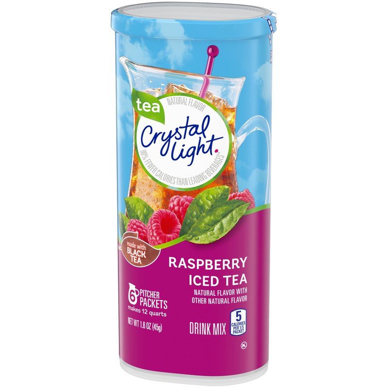 Crystal Light Raspberry Iced Tea, 12-Quart 1.6-Ounce Canister (Pack Of