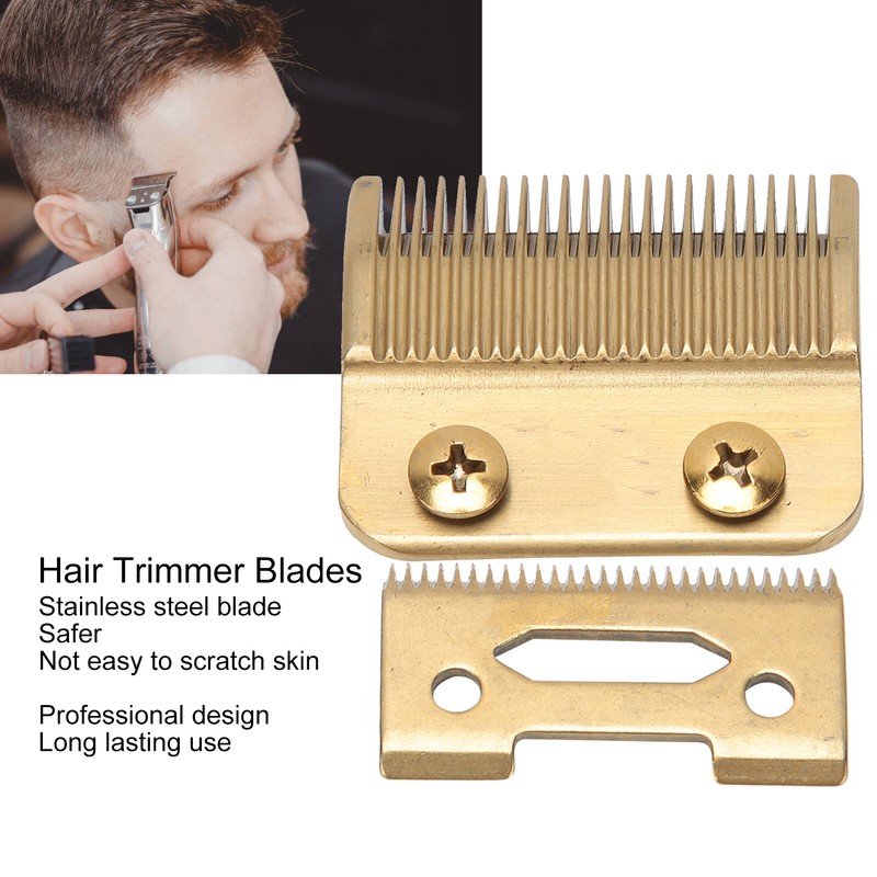 Hair Trimmer Replacement Blades Stainless Steel 2 Holes Clipper Blades