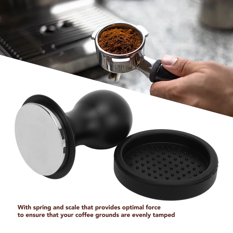 Coffee Tamper Stirrer Set Stainless Steel Base with Scale Spring