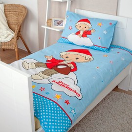 Unser Sandmännchen Bed Linen, Schnatterinchen, Pittiplatsch, Moppi 40 x 60 cm + 100 x 135 cm, 100% Cotton with Zip