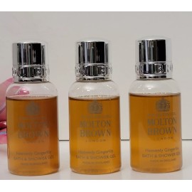 Molton Brown 3 pk MOLTON BROWN Heavenly Gingerlily Bath and Shower Gel 1 FL OZ TRAVEL SIZE