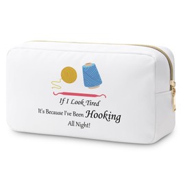 Crocheting Gifts for Crocheters Makeup Bag Crochet Lovers Gifts Knitting Gift for Christmas Crochet Gifts for Women Mom Grandma Aunt Knitting Lovers Gifts Cosmetic Bag Crochet Beginners Makeup Pouch