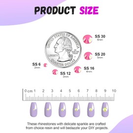 Rhinestones Bedazzling Kit: 3Pcs 10ml B7000 Jewelry Glue for Nail Art Rhinestones for Crafting, Multi-Size and Flatback Red Gems for Makeup and DIY Crafts