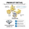 Kakonia Sterling Silver Cubic Zirconia Stud Earrings for Women Men