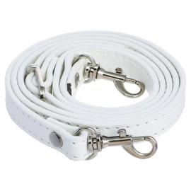 RAYNAG Leather Crossbody Strap Replacement, Adjustable Purse Strap, Handbag Shoulder Strap Replacement with Silver Hardware, White