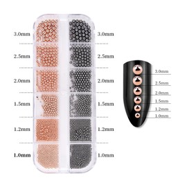 OUDQFCJ Nail Art Perlen flache Rückseite Nail Charms Nail Art Supplies Design Nagelzubehör Strass Gemischt (Verschiedene Größen) (Vier Farben)