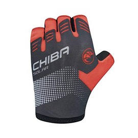 Chiba Solar Cycling Gloves Short Black/Red 2021: Size: L (9)
