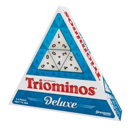 Pressman Tri-Ominos - Deluxe Edition Triangular Tiles with Brass Spinners, 5"