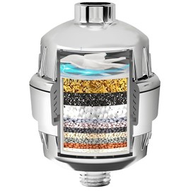 Yodel Shower Head Filter with Vitamin C to Repair Damaged Hair,Skin and Nails, Prevent Scale Buildup,High Output Hard Water Softener 99% Remove Lead,Chlorine,Fluoride and Chemicals,Chrome | Yodel