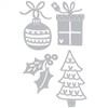Sizzix Thinlits Dies Festive Fancies 4Pk, Carbon Steel, Multi-Colour, 23.5