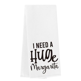 Funny Kitchen Towels I Need A Huge Margarita Bar Towels Margarita Gifts for Women Men Margarita Lovers Bar Kitchen Decor Waffle Weave Tea Towels Hand Towels Dish Towels for Kitchen 14×23 Inches
