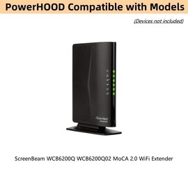 PowerHOOD 12V AC/DC Adapter Compatible with Actiontec ScreenBeam WCB6200Q WCB6200Q02 MoCA 2.0 WiFi Wireless Network Extender 12VDC DC12V 12volt 12.0 Volts Power Supply Cord Charger Cable PSU Mains