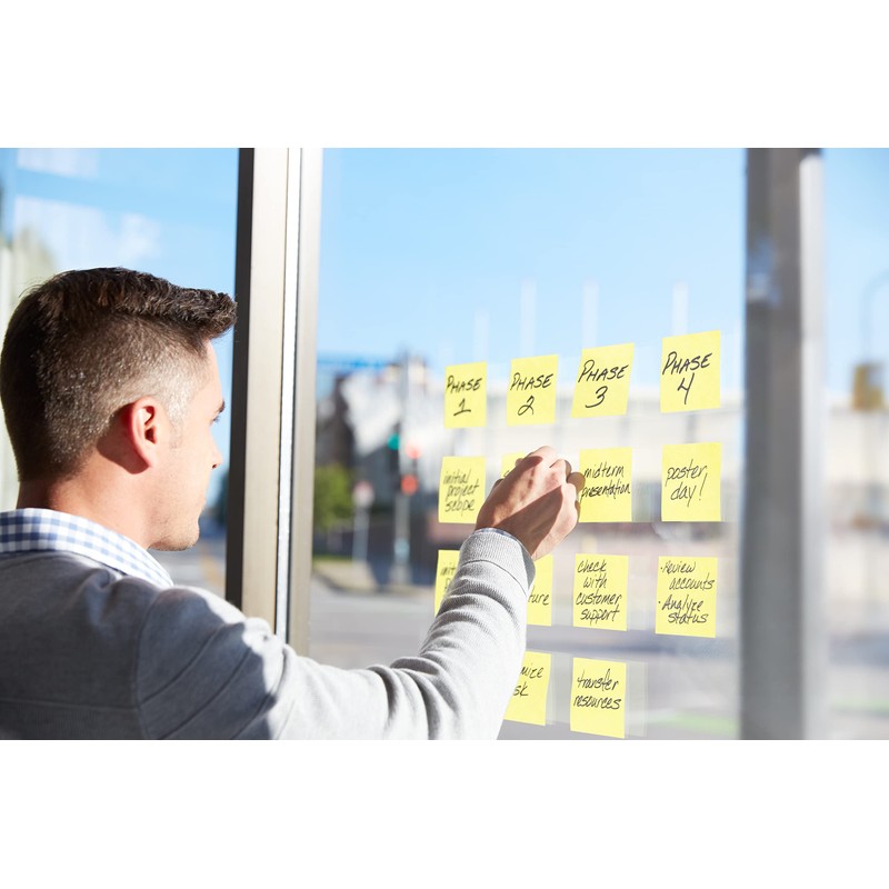 Post-it Desktop Dispenser in Black / Transparent for Super Sticky