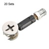 uxcell 3-in-1 Furniture Connecting Kit 15mm OD Cam Fitting, M6x35mm