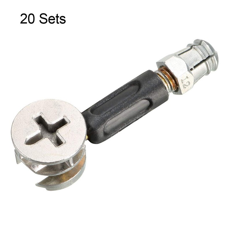 uxcell 3-in-1 Furniture Connecting Kit 15mm OD Cam Fitting, M6x35mm