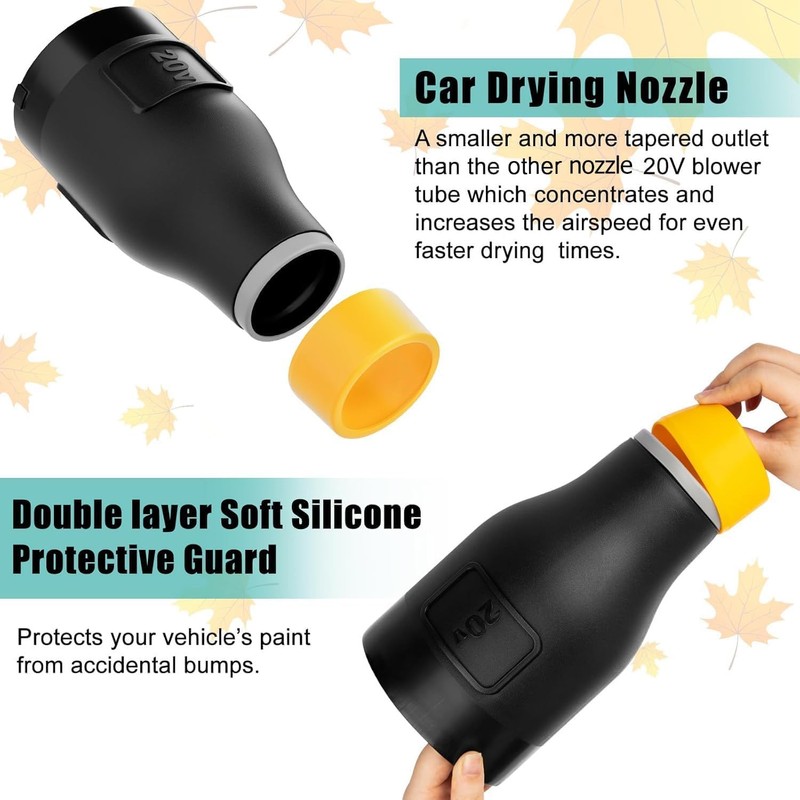 Uniqwamo Car Drying Nozzle Compatible for Dewalt 20V MAX Leaf