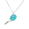 Sportybella Tennis Racket Pendant Necklace – Charm on Silver-Tone Chain
