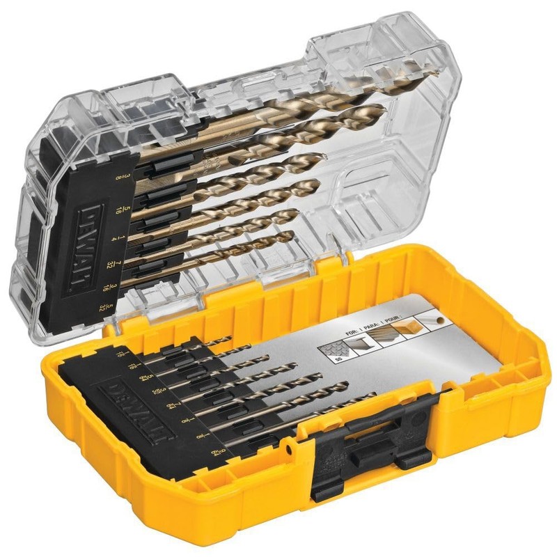DEWALT Cobalt Alloy Steel Drill Bit Set with Pilot Point,